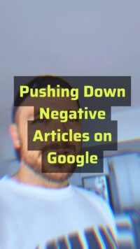 pushing down negative articles on google