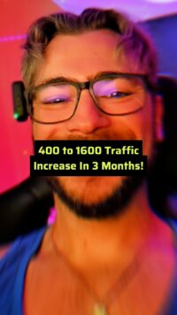 400 to 1600 traffic increase in 3 months