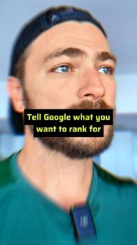 tell google what you want to rank for